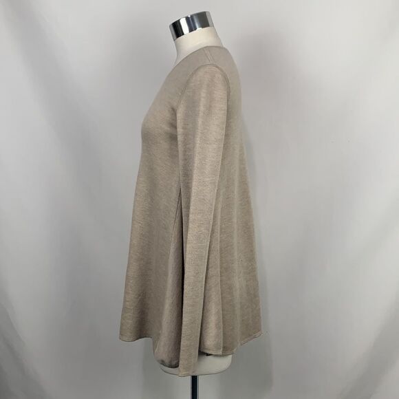 Derek Lam tan silk and cashmere a-line tunic sweater - Picture 7 of 12